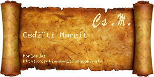 Csáti Margit névjegykártya